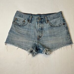 Levi’s 501 Button Fly Distressed Cut-Off Jean Shorts